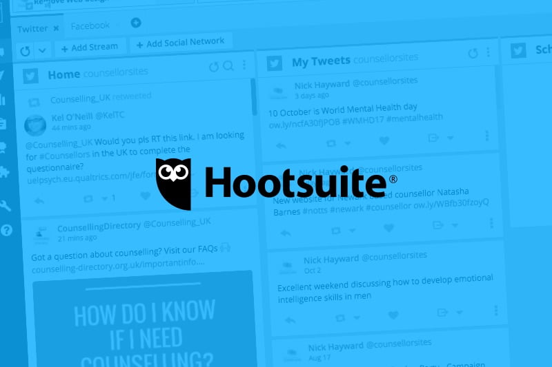 Marketing your counselling practice pt5 – Save time on social media with Hootsuite