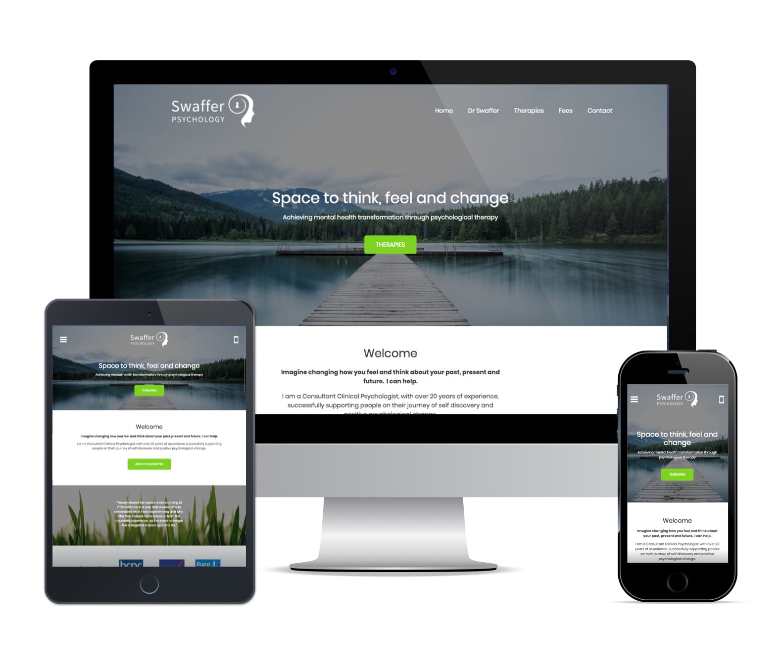 Web design for Swaffer Psychology in Newark