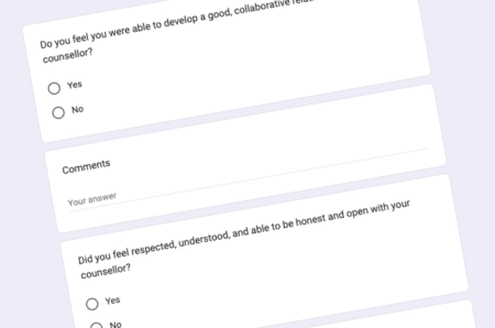 Add a client questionnaire to your counselling practice website